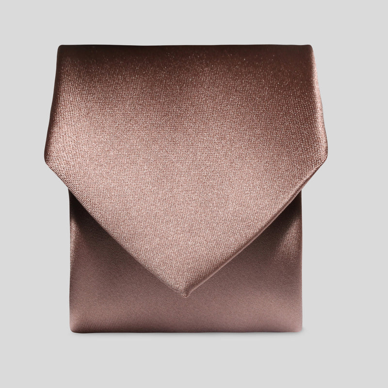 Folkespeare Mid Brown Satin Classic Tie