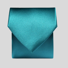 Load image into Gallery viewer, FBA Teal Satin Tie
