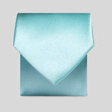 Load image into Gallery viewer, Folkespeare Aqua Satin Classic Tie

