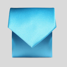 Load image into Gallery viewer, Folkespeare Turquoise Satin Tie
