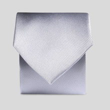 Load image into Gallery viewer, Folkespeare Silver Grey Silk Tie
