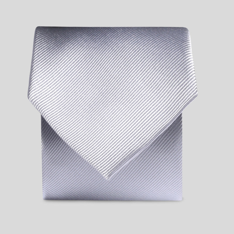 Folkespeare Silver Grey Silk Tie