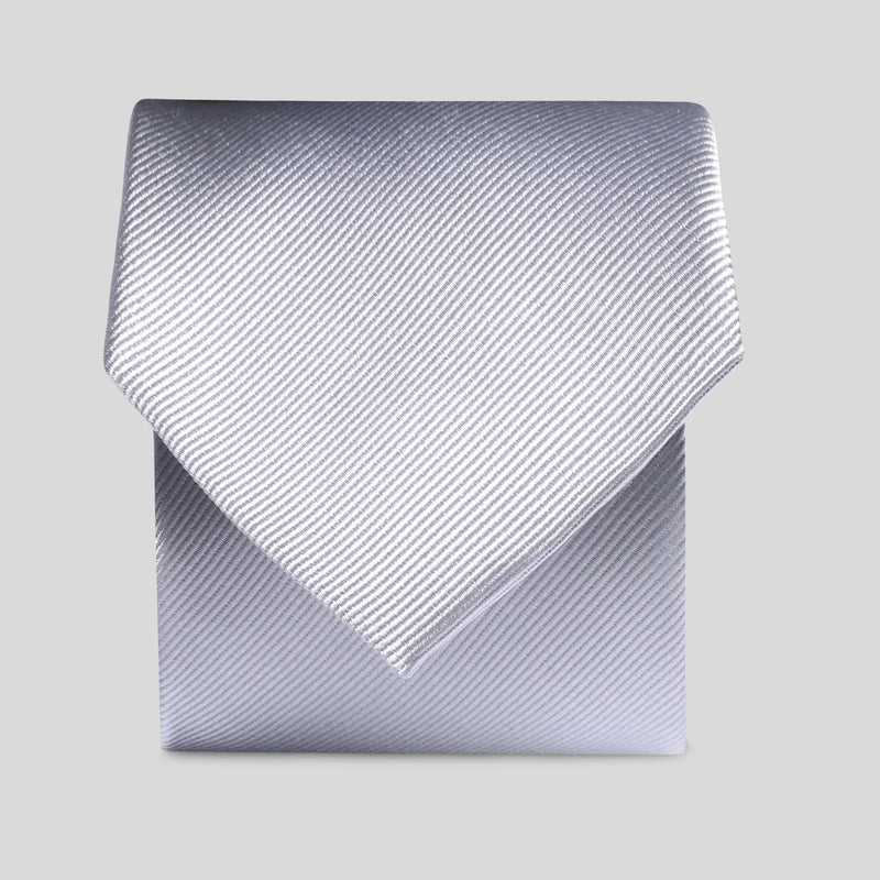 Folkespeare Silver Grey Silk Classic Tie