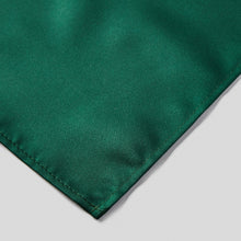 Load image into Gallery viewer, Bottle Green Satin Tie and Pocket Square Set Fabric
