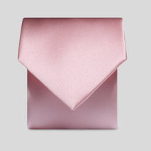 Load image into Gallery viewer, Pink Satin Tie and Pocket Square Set Tie

