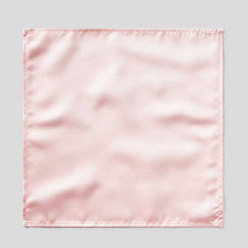 Pink Satin Tie and Pocket Square Set Pocket Square