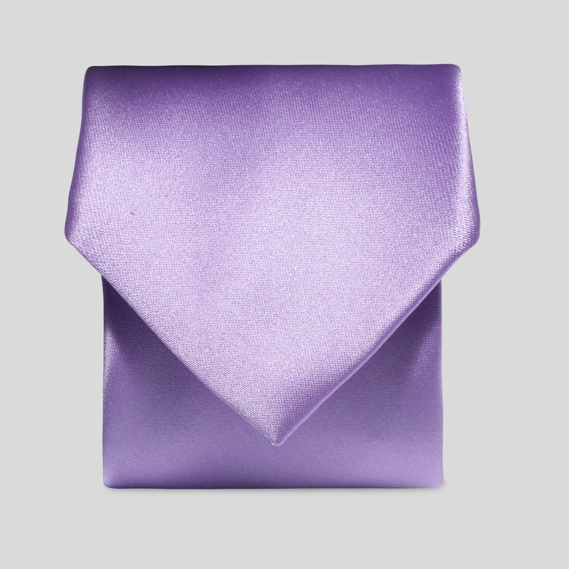 Lilac Satin Tie and Pocket Square Set Tie