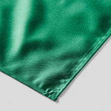 Load image into Gallery viewer, Forest Green Satin Tie and Pocket Square Set Fabric
