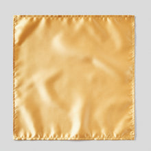 Load image into Gallery viewer, Gold Satin Tie and Pocket Square Set Pocket Square
