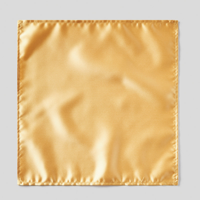 Gold Satin Tie and Pocket Square Set Pocket Square
