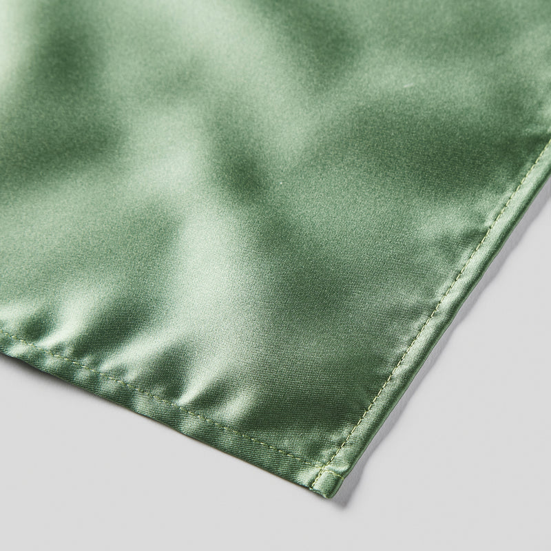 Leaf Satin Tie and Pocket Square Set Fabric