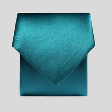 Load image into Gallery viewer, FBA Teal Satin Tie
